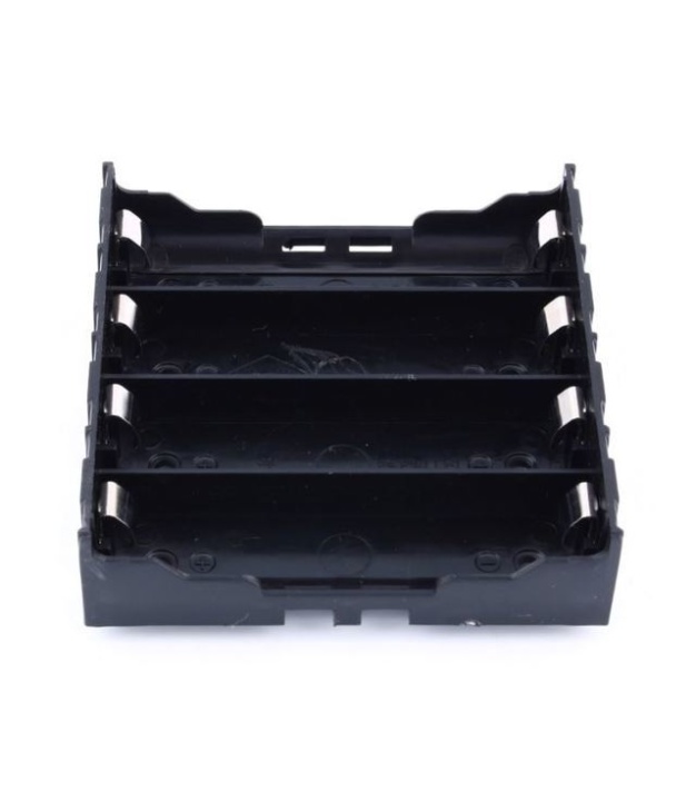 4x18650 Lithium Battery Holder Case Black PCB 8 Pin