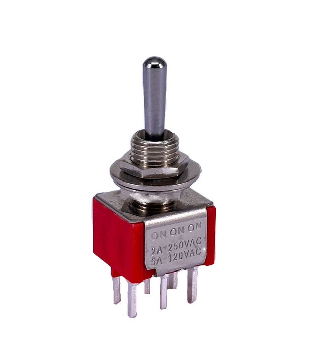 Mini Toggle Switch 1M Series DPDT On-On-On PCB PIns