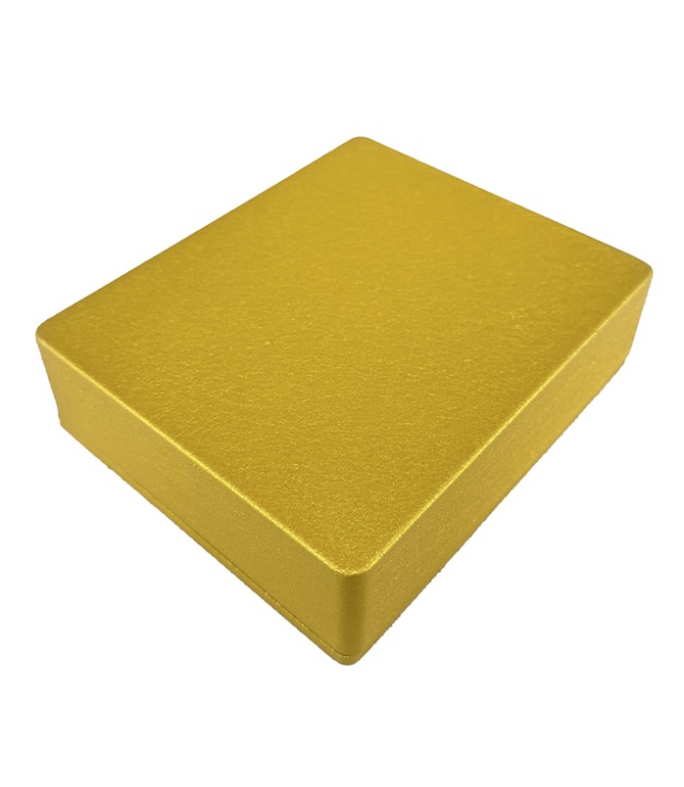 1590XX Style Aluminum Diecast Enclosure Metallic Golden water texture