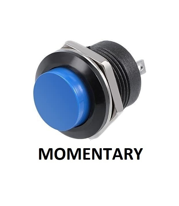 PUSH BUTTON SWITCH MOMENTARY Black Color SPST 3A 250VAC