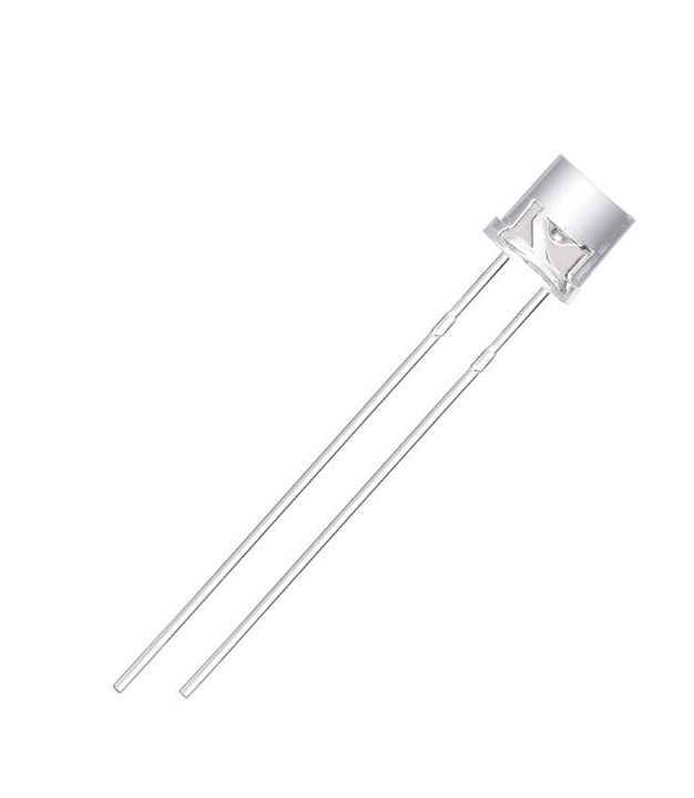 	Flat Top Warm White LED 5mm Water Clear Lens