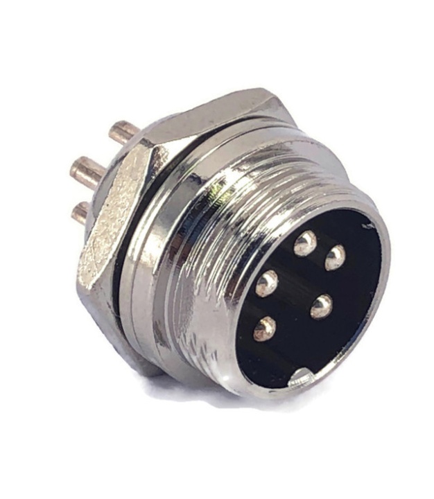 5 Pins Male circular connector 12mm GX12