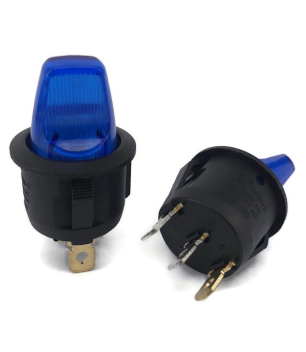 Illuminated Rocker Switch ON-OFF 24V BLUE LED SPST