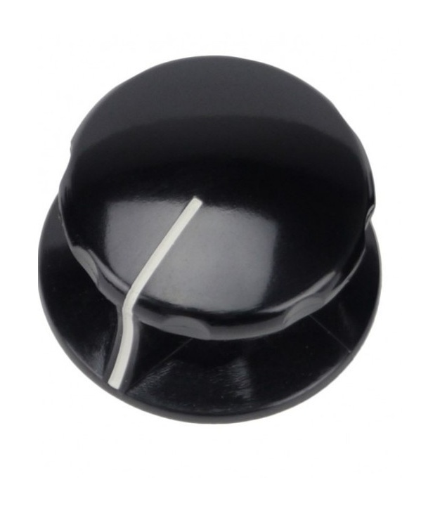 Bakelite Knob Fester RCA black 33x19mm Shaft 6.4mm