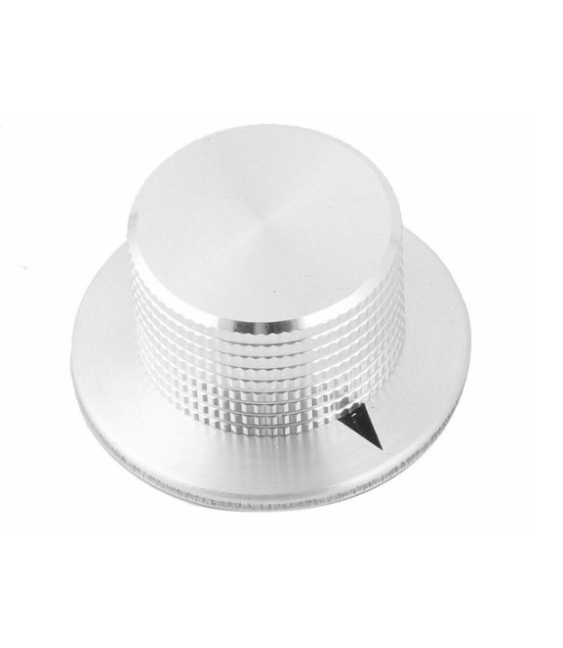 Silver Aluminum Knob 37mm with Delta Mark