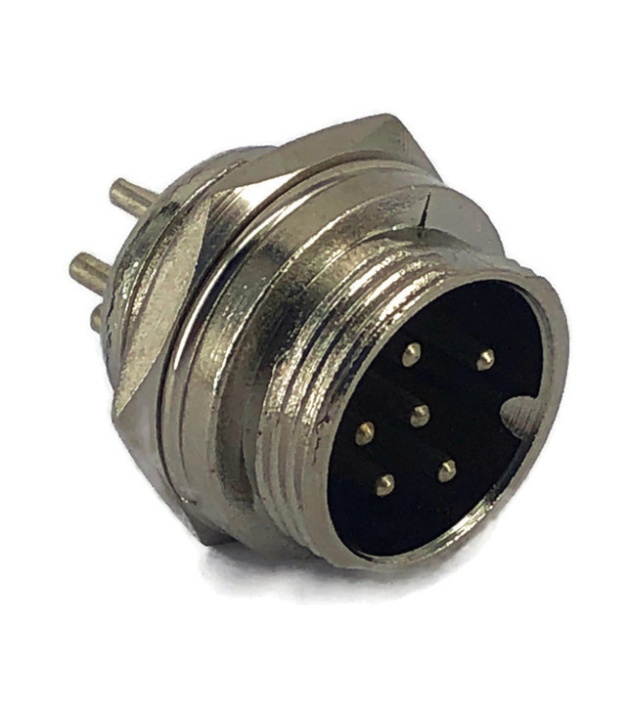 6 Pins Male circular connector 12mm GX12