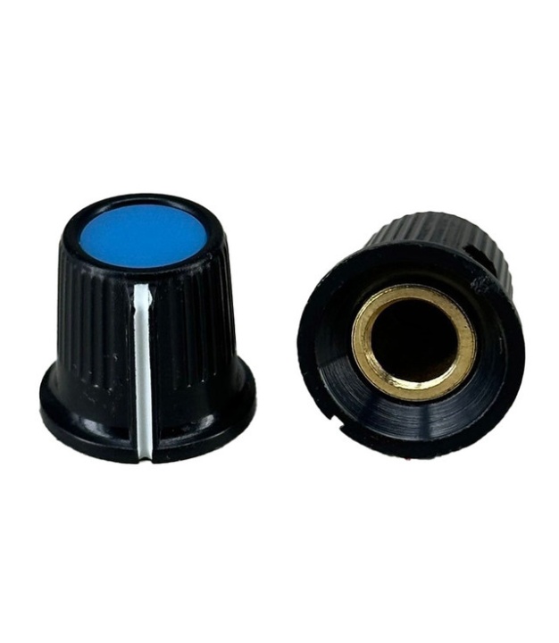 ฺBlack body Blue Top Knob 16x15 Shaft 6.4mm
