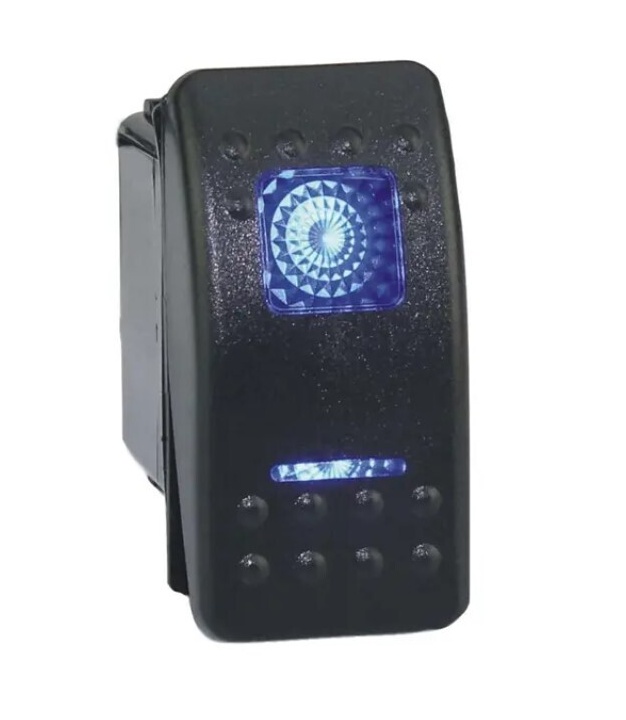 Marine Switch SPST ON-OFF 12V 20A With Blue LED 