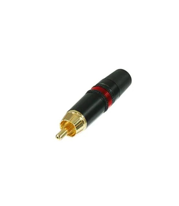 REAN NYS373 RCA Male Plug Socket Connectors Gold plated Red Loop