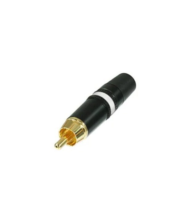 REAN NYS373 RCA Male Plug Socket Connectors Gold plated White Loop
