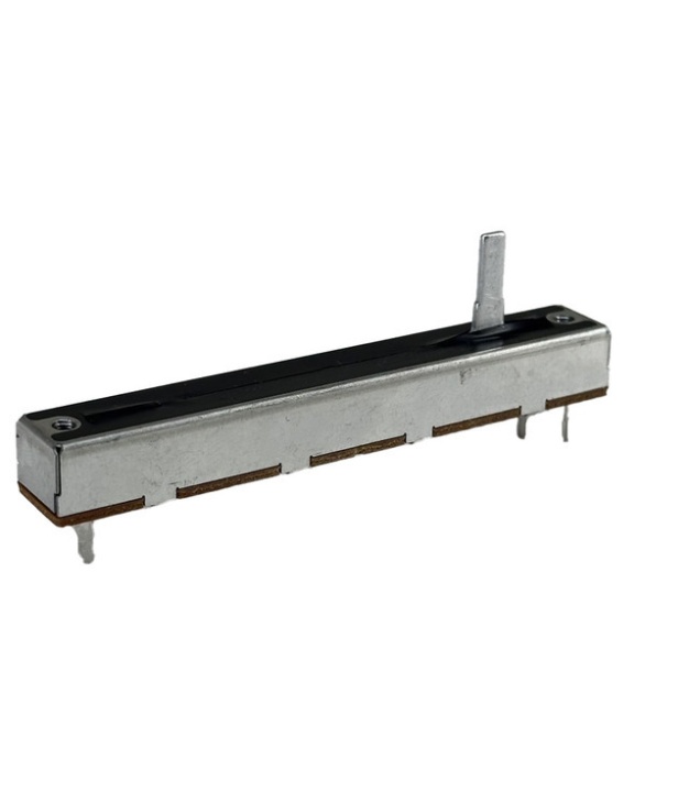 TAYDA 100K OHM Logarithmic Taper Slide Potentiometer PCB Mount Metal Shaft Lever Height: 15mm