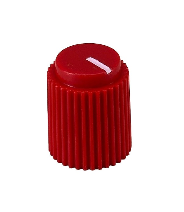 Rippel knob red 13.5x17mm Shaft Hole 6.35mm