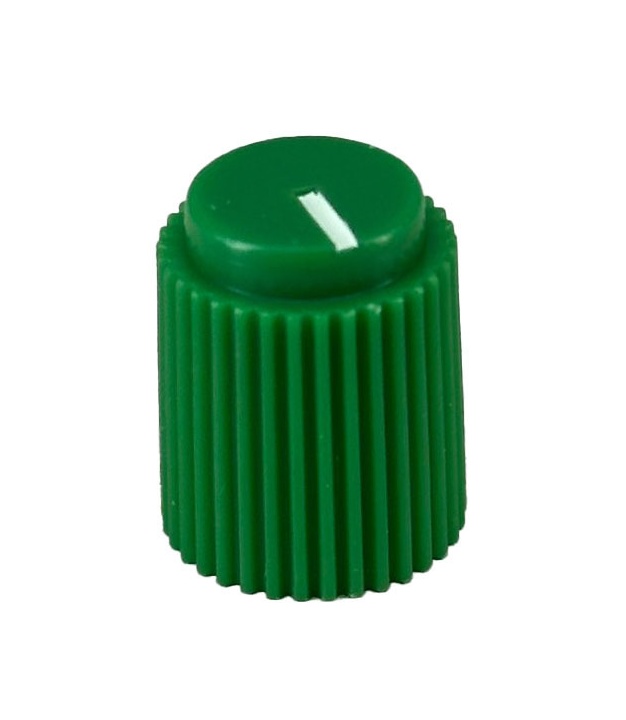 Rippel knob Green 14x17mm Shaft Hole 6.35mm