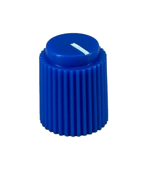 Rippel knob Blue 13.5x17mm Shaft Hole 6.35mm
