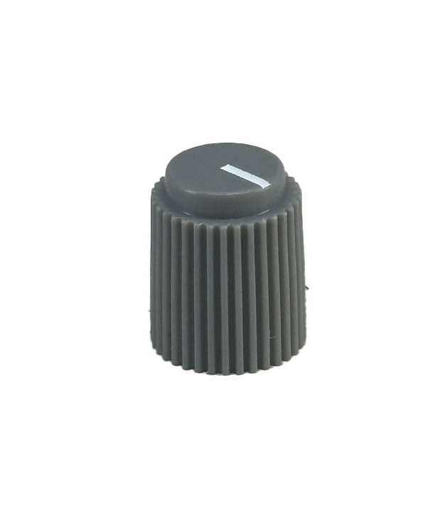 Ripple knob Gray 14x17mm Shaft Hole 6.35mm