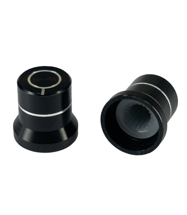 Black halo knob 15x15mm Shaft 6mmx18T