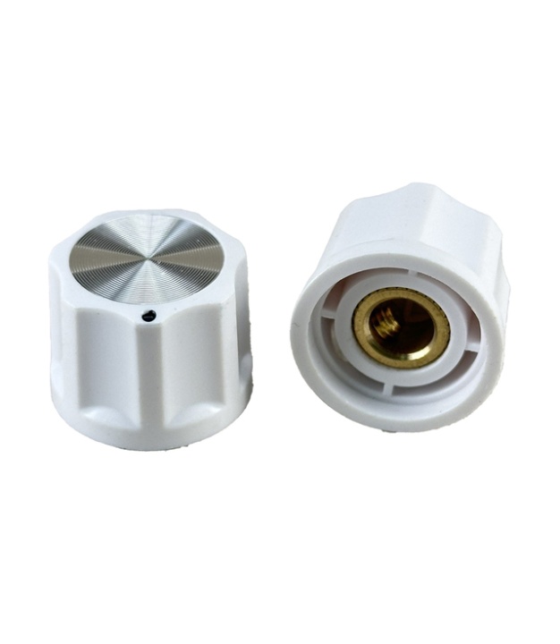 White Moog Knob 16x21mm