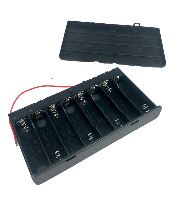 	8 x AA Battery Holder Black With Wire Leads BH5-8003
