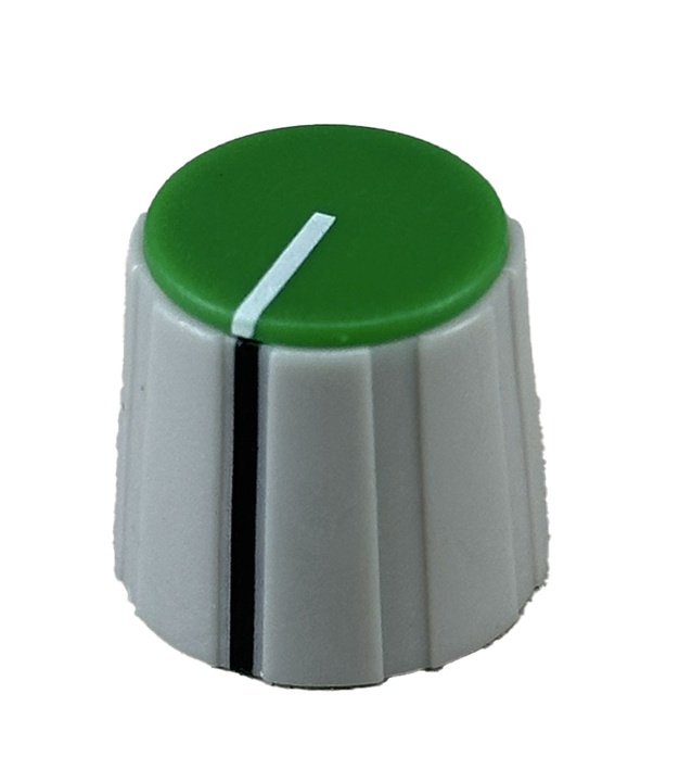 Gray Knob Green top 16X15mm shaft hole 6.4mm