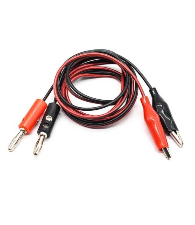 Banana Plug to Alligator Clips Test Cable 1M