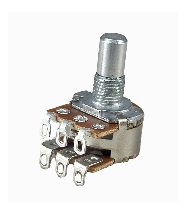 TAYDA 1M OHM Linear Dual Taper Potentiometer Solder lug Round Shaft Without tab