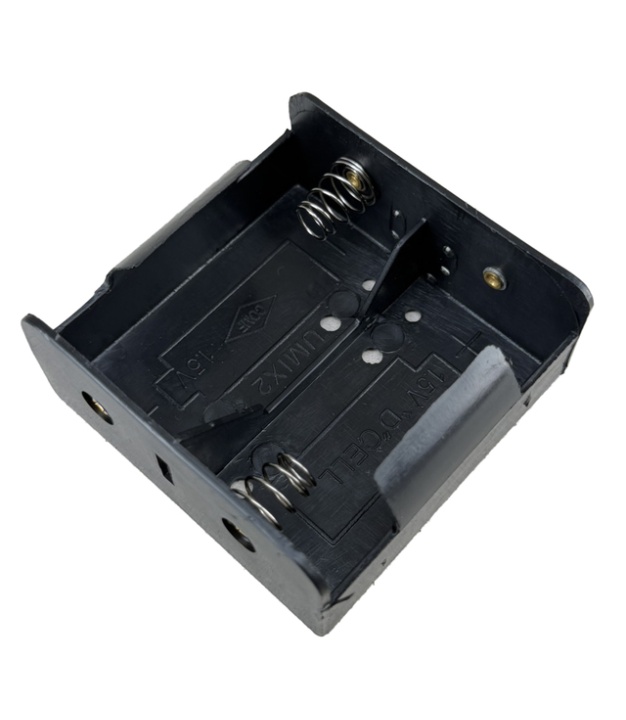 2 D Battery Holder Black