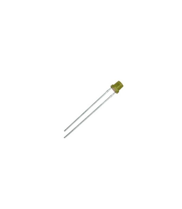 FLAT TOP Yellow LED 5mm Diffuse Lens