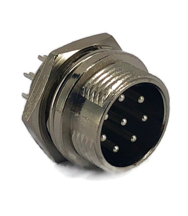 8 Pins Male circular connector 16mm GX16