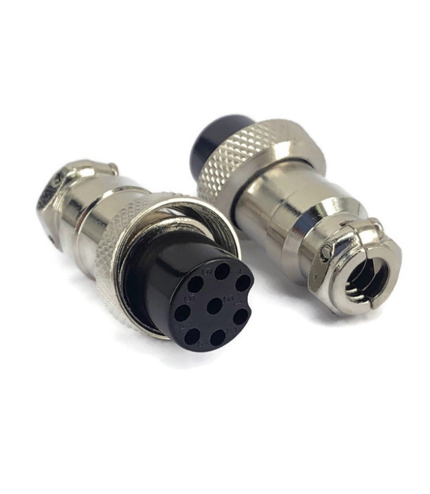 8 Pins Female circular connector 16mm GX16