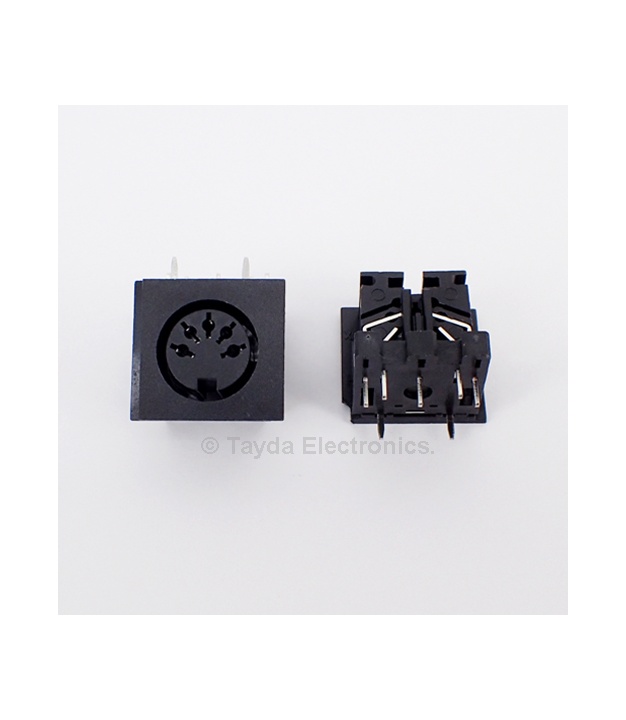 5 Pin MIDI Connector Female Right Angle