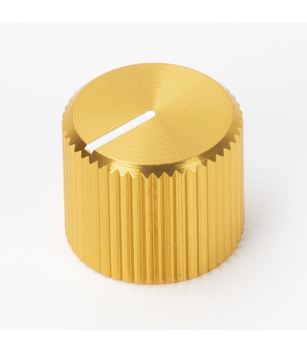 Knurled Aluminum Gold Knob 13x15mm