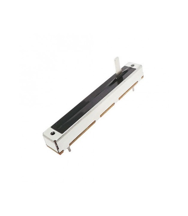 10K OHM Dual Linear Taper Slide Potentiometer PCB Mount Metal Shaft Lever Height: 15mm 