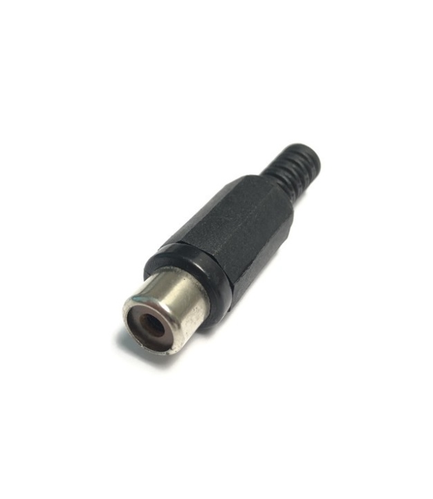 RCA Phono Female Plug Cable Mounting Black