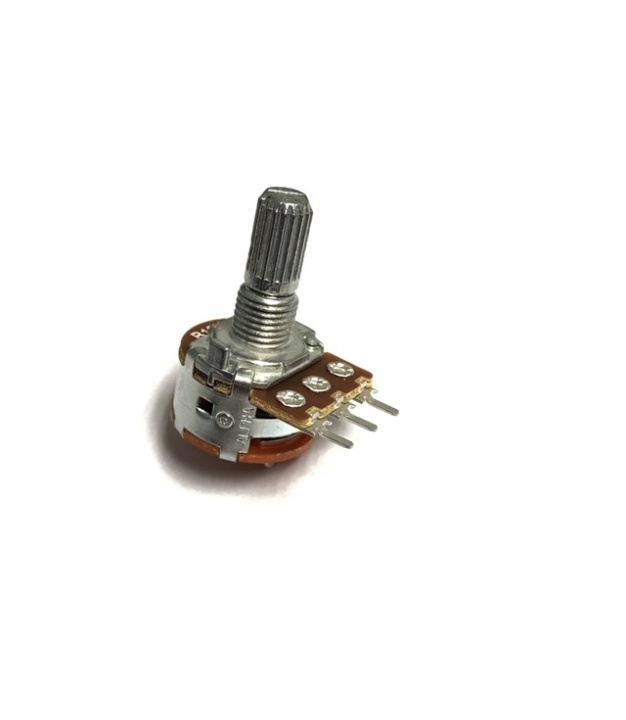 50K OHM Linear Taper Potentiometer On-Off Switch PCB Mount Knurled Shaft Dia: 6mm
