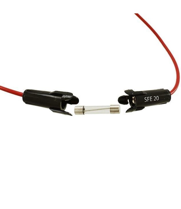 In-Line Fuse Holder 6.35 X 31.8mm Twist Lock with Fuse 20A 32V