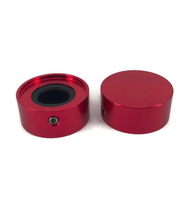 KN2310 Red Foot Switch Aluminium Knob 23x10mm