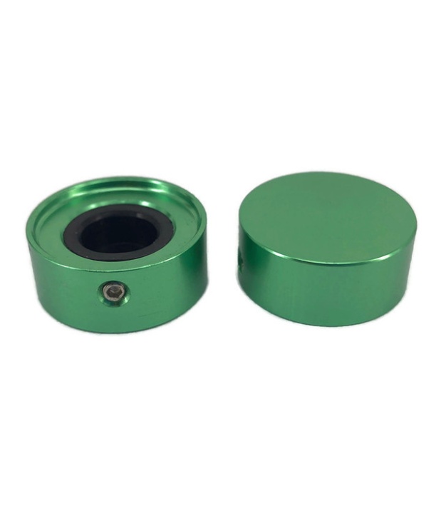 KN2310 Green Foot Switch Aluminium Knob 23x10mm