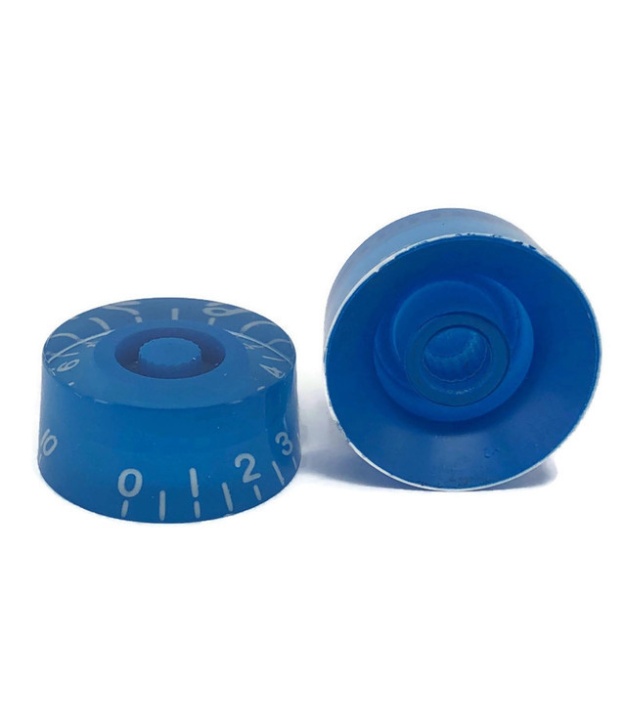 Blue Gibson Style Speed Knob with White Numbering 0 to 10