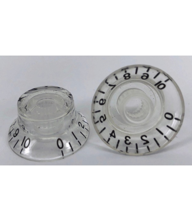 KN-2613 Clear Gibson Style Knob with Black Numbering 0 to 10