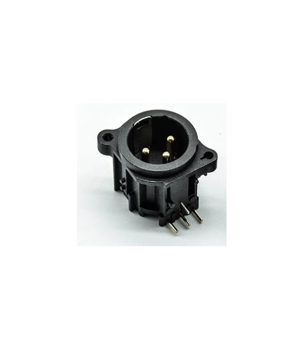 3 Pin XLR Male PCB Mount Chassis Socket Gold Plated