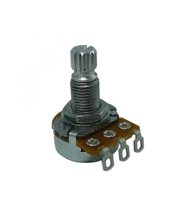 20K OHM Linear Taper Potentiometer Spline Shaft Solder Lugs