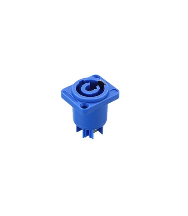 3 Pins Powercon Female Chassis Panel Mount Blue Color
