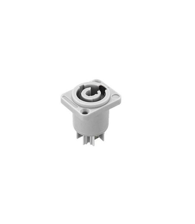 3 Pins Powercon Female Chassis Panel Mount Grey Color 20A 250V