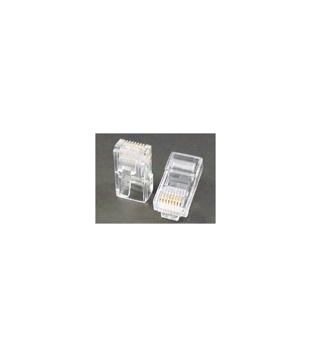  Modular Plug 8P8C RJ45 Gold Plate For Round Cable Clamp
