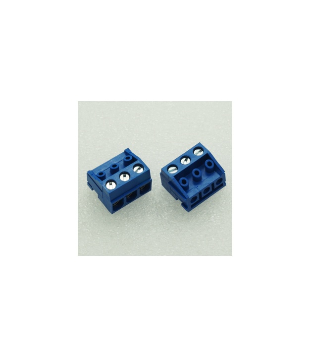 DG332 Screw Terminal Block 3 Positions 5mm Blue Color