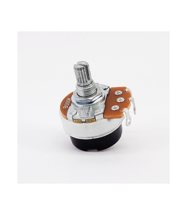 500K OHM Linear Taper Potentiometer On-Off Switch Solder Lugs Knurled Shaft Dia: 6mm