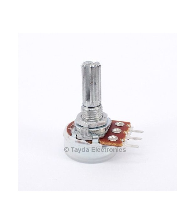 2.2K OHM Linear Taper Potentiometer PCB Mount Knurled Shaft Dia: 6mm Total Shaft Length:20 mm