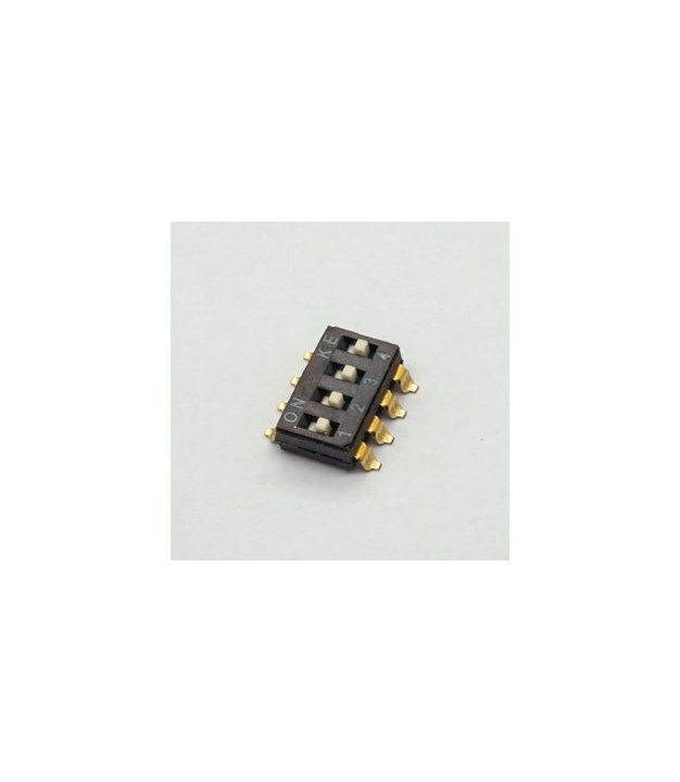Dip Switch SMT 4 positions 2.54mm Gold Plated Contact