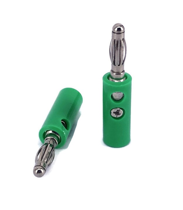 4mm Banana Male Plug Green
