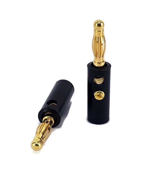4mm Banana Male Plug Black Gold Plated